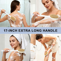 Bubbob cerdas suaves en doble cara para scrub suave en la ducha