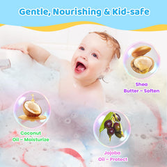BubFroo bomba de baño para niños colores brillantes para la hora del baño
