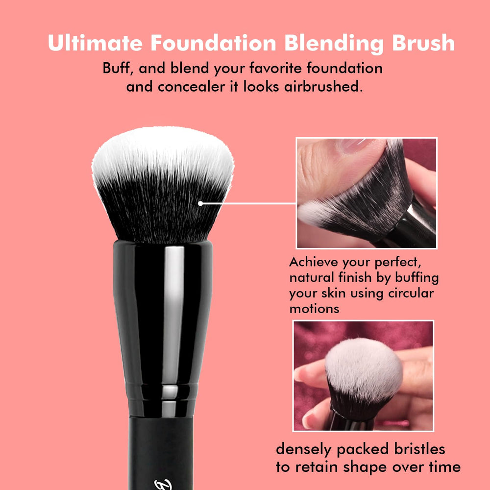 Conjunto de brochas suaves y densas para maquillaje profesional