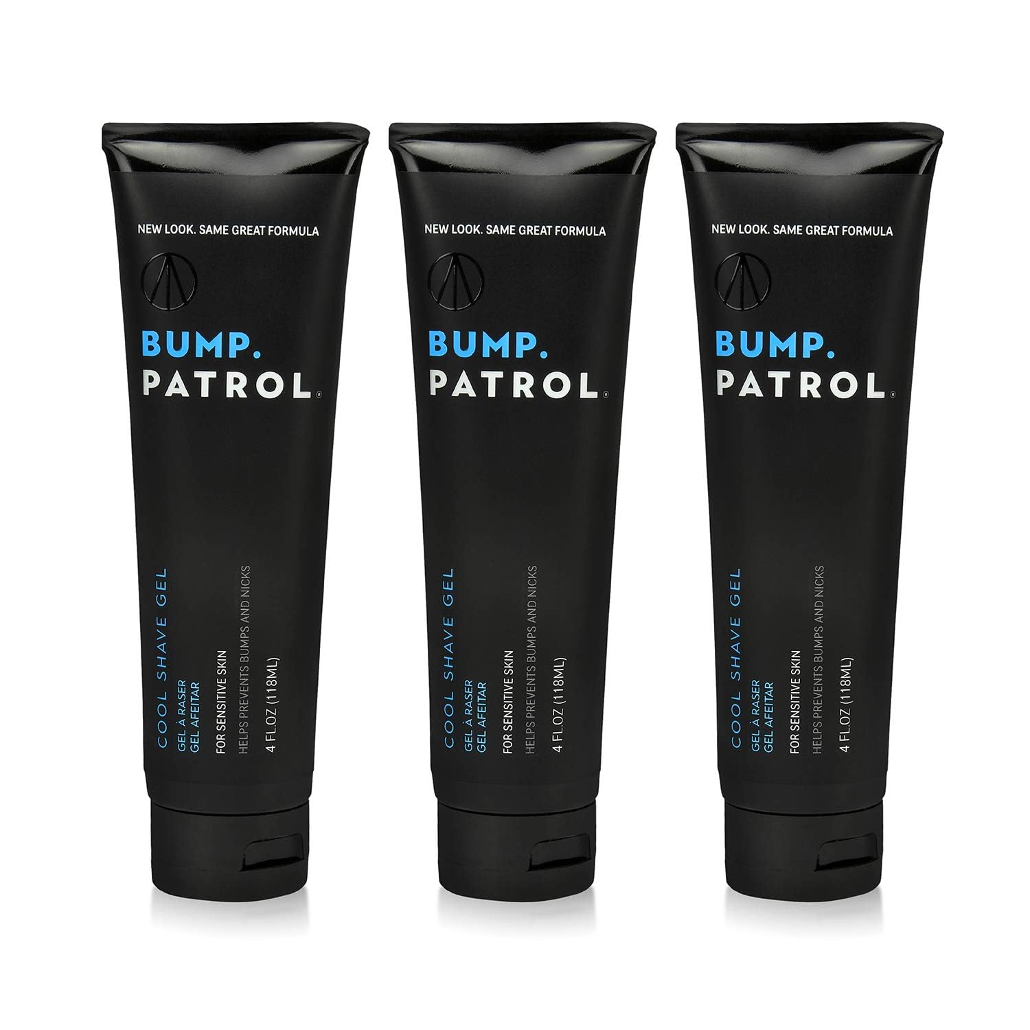 Bump Patrol Gel de Afeitar Frío frente: afeitado limpio con visibilidad total.