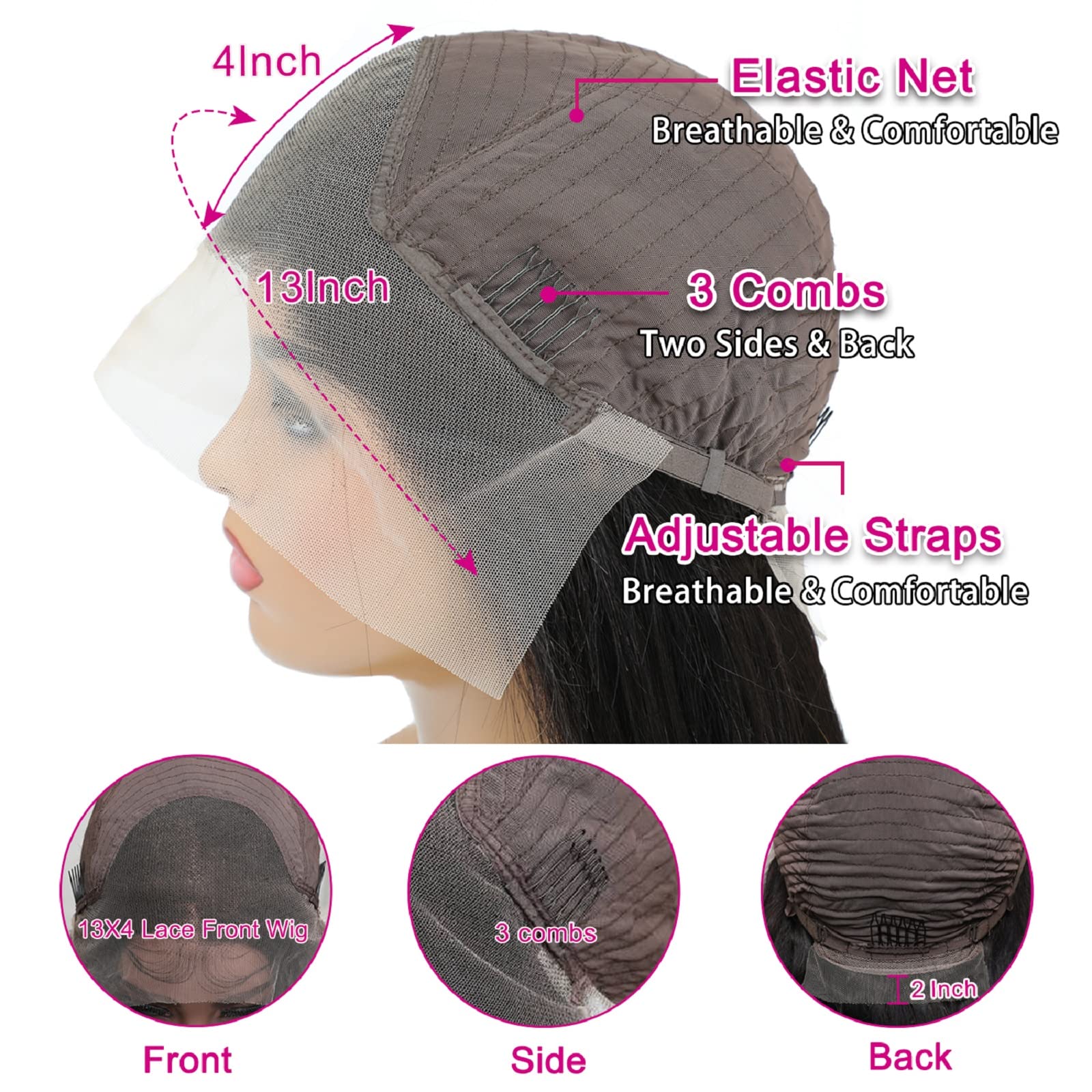 Frontal natural con cabello alrededor de la línea de la frente