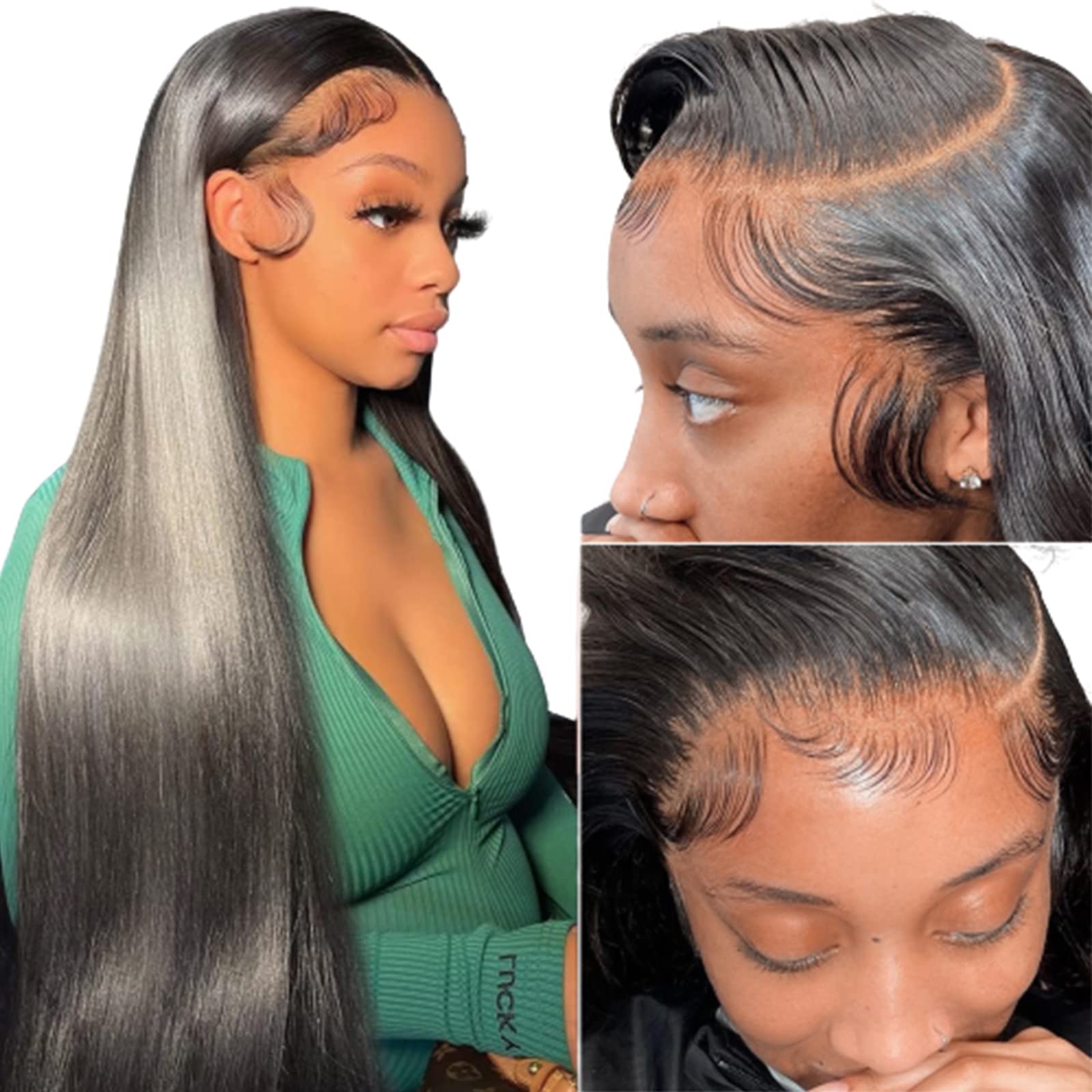 Peluca bunGiol frontal HD transparente para un look natural y cómodo