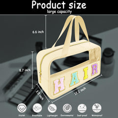 Bunliuys bolsa de maquillaje de nylon resistente con cierre doble.