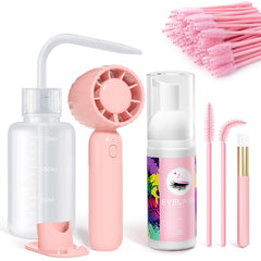Buqikma kit limpieza pestanas con botella 60 ml para uso diario