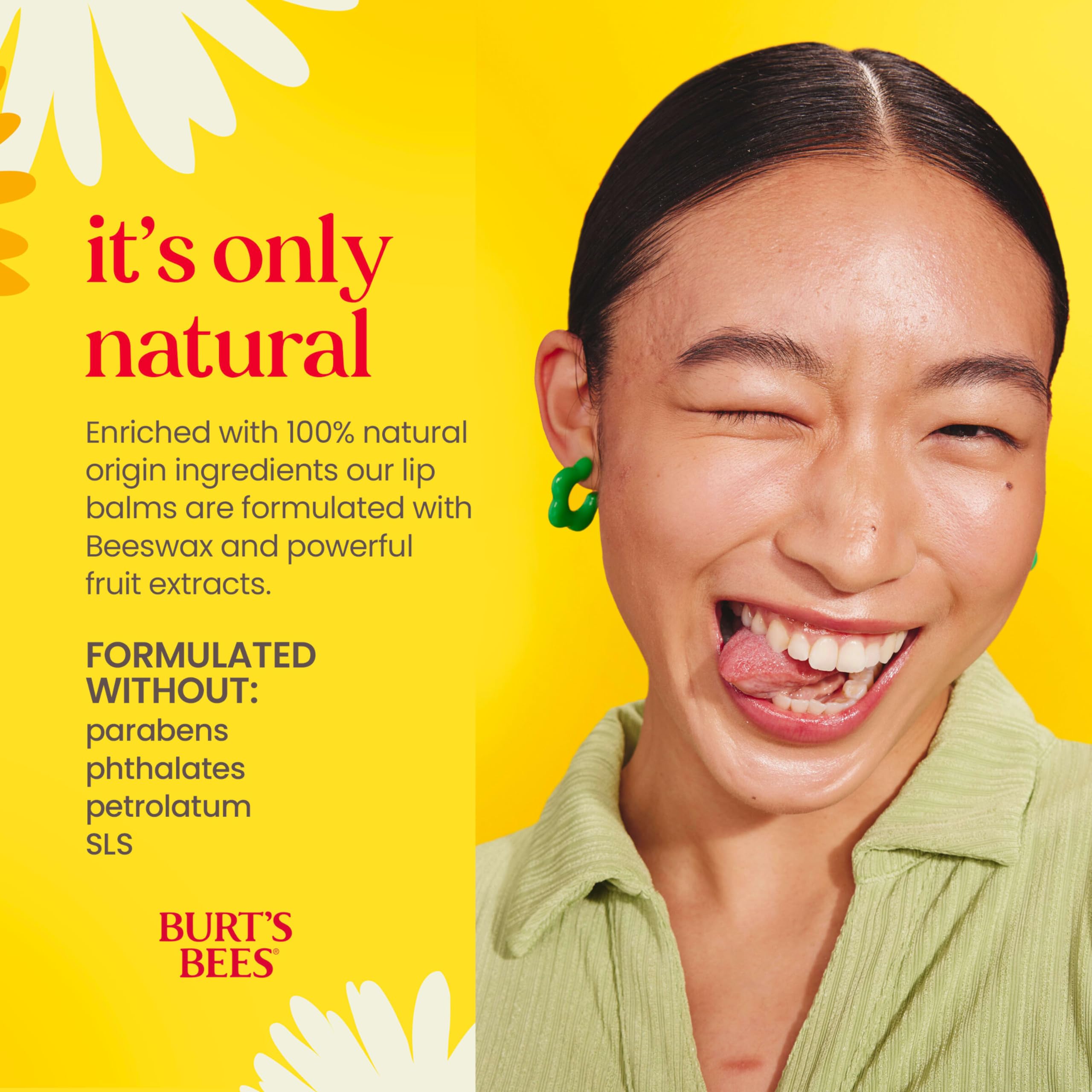 Burt's Bees bálsamo labial vainilla, manteca de karité calmante