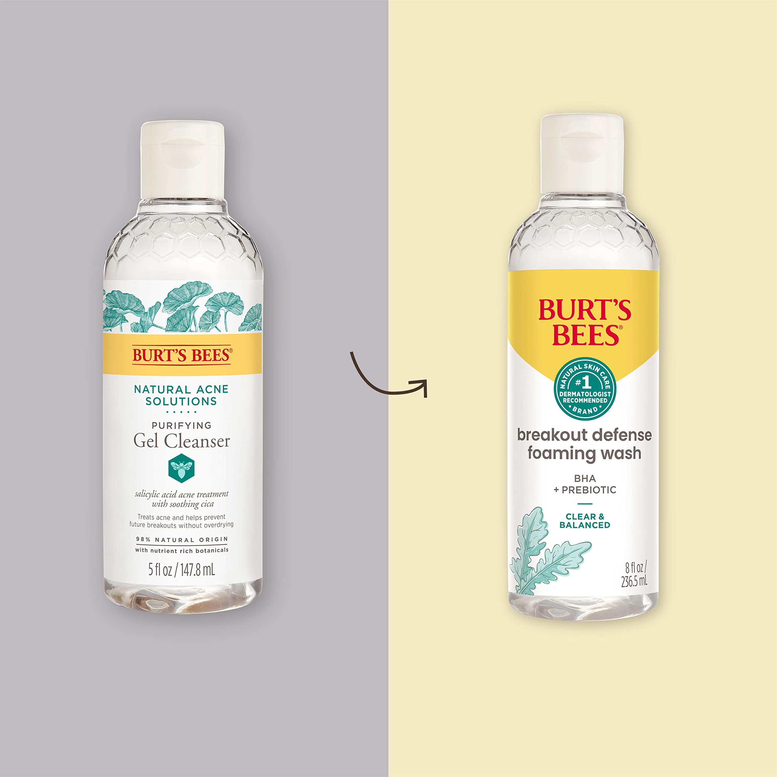 Burt's Bees Breakout Defense Foaming Wash foam close-up showing rich lather.