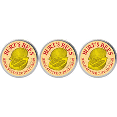 Burts Bees crema de cutículas limón en lata mini para uso rápido.
