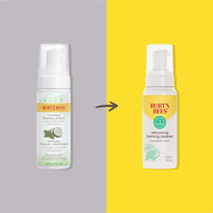 Burt's Bees cucumber-mint foam lather provides a clean feel without dryness.