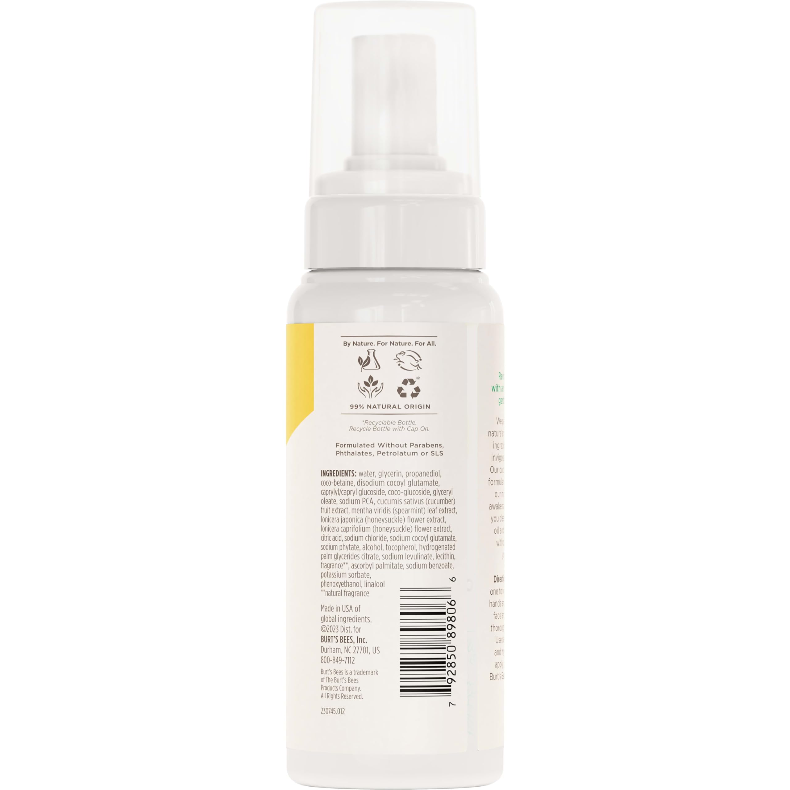 Burt's Bees daily cleanser supports a healthy-looking complexion after washing.