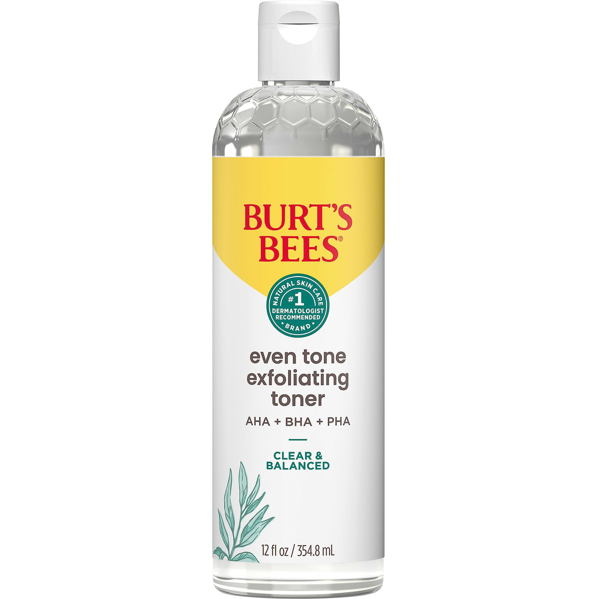 Burts Bees exfoliante líquido facial tono uniforme en frasco práctico