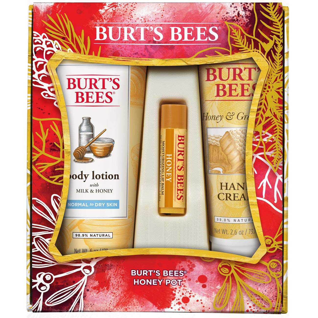 Burt's Bees Honey Pot en caja regalo festiva lista para regalar