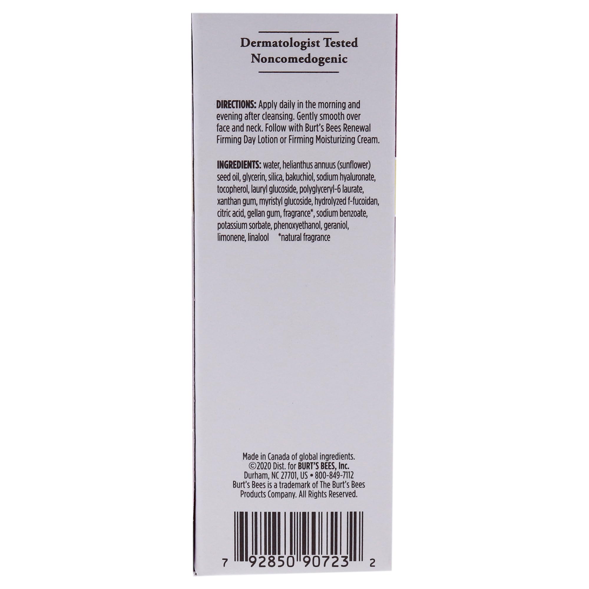 Ingredientes naturales de Burt's Bees sin parabenos ni ftalatos