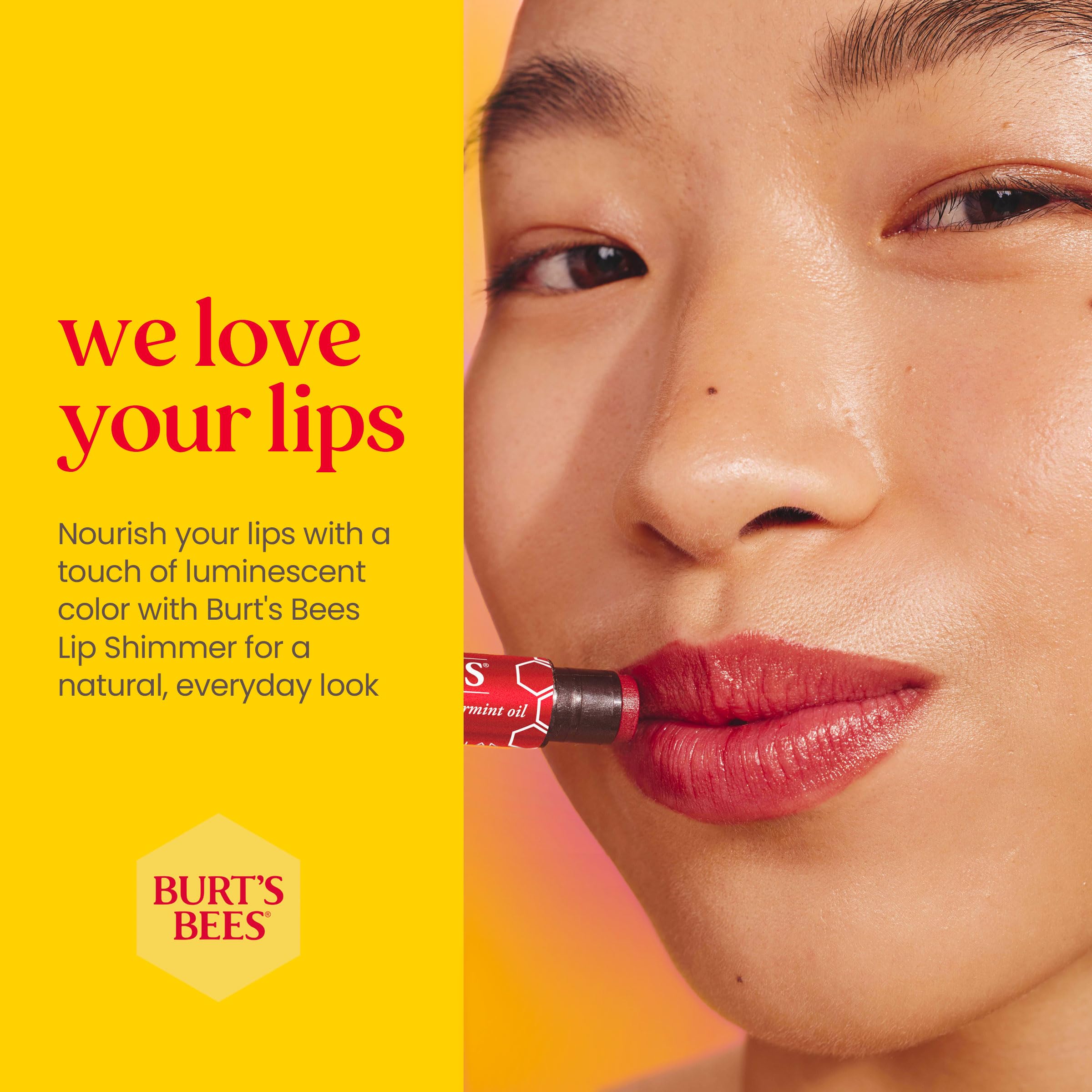 Burt's Bees labios con color natural de cereza y aceites frutales.