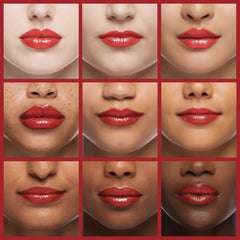 Burt's Bees textura sedosa en labios con color ligero.