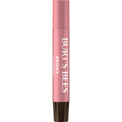 Burt's Bees Lip Shimmer Peony: envase destacado muestra formato compacto para uso diario.