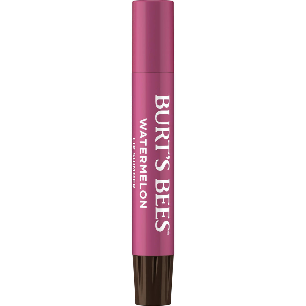 Burt's Bees Lip Shimmer Watermelon ofrece brillo cálido y color rosado.