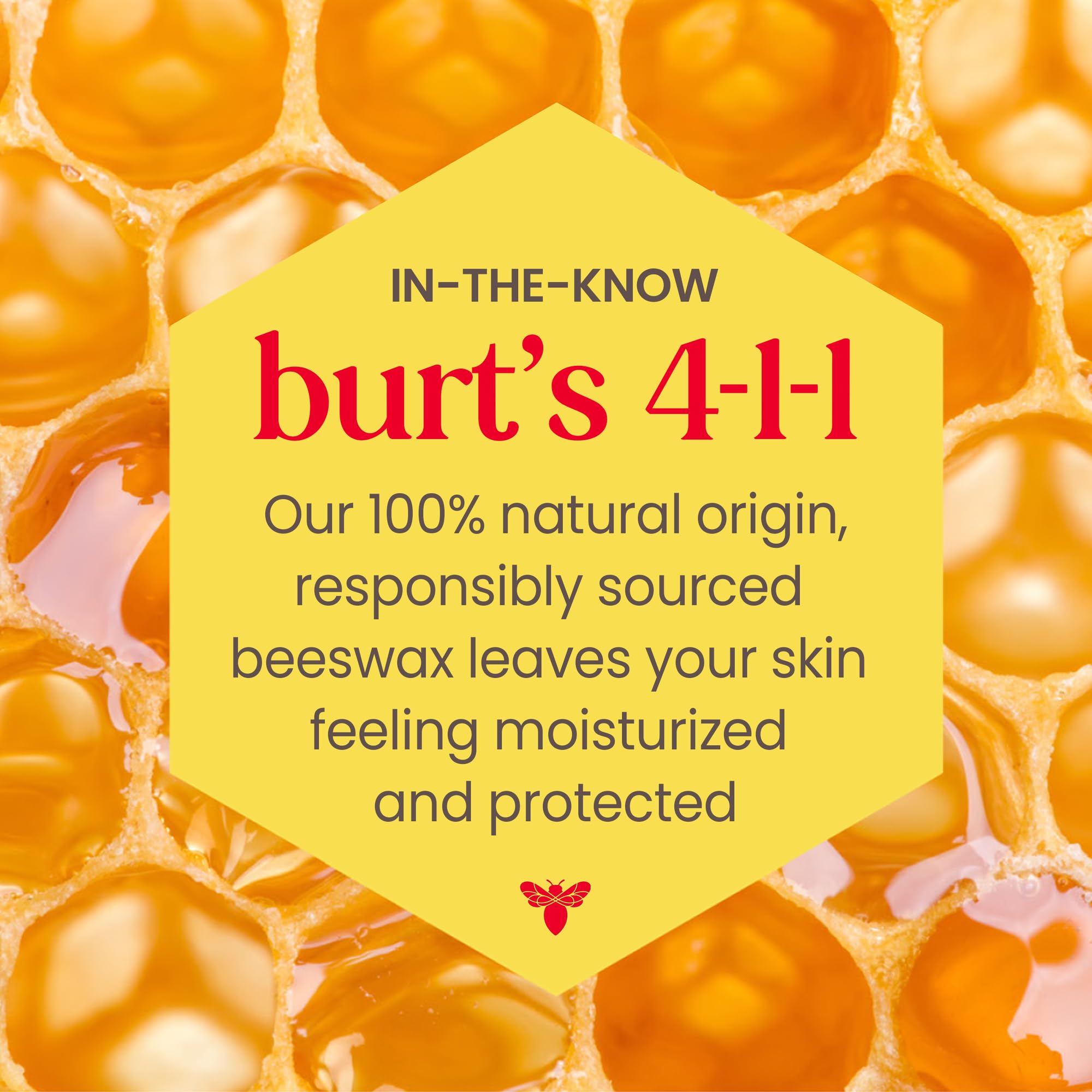 Burt's Bees nutrición labial con aceites de frutas y karité.