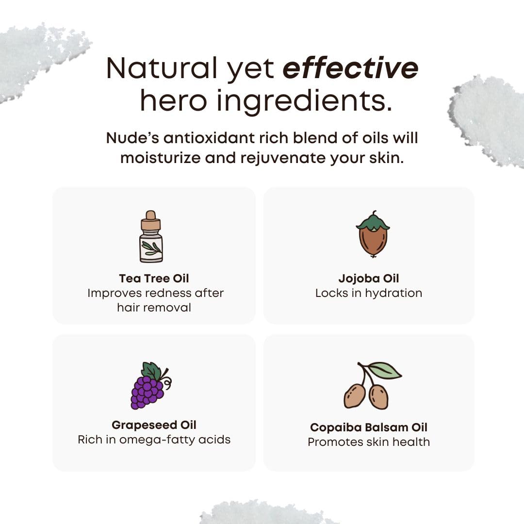 Bushbalm Nude mezcla de aceites hidrata durante la exfoliación