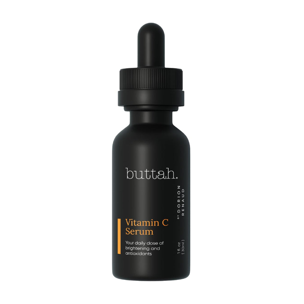 Buttah Vitamina C Serum en frasco, hidratación suave para el rostro.
