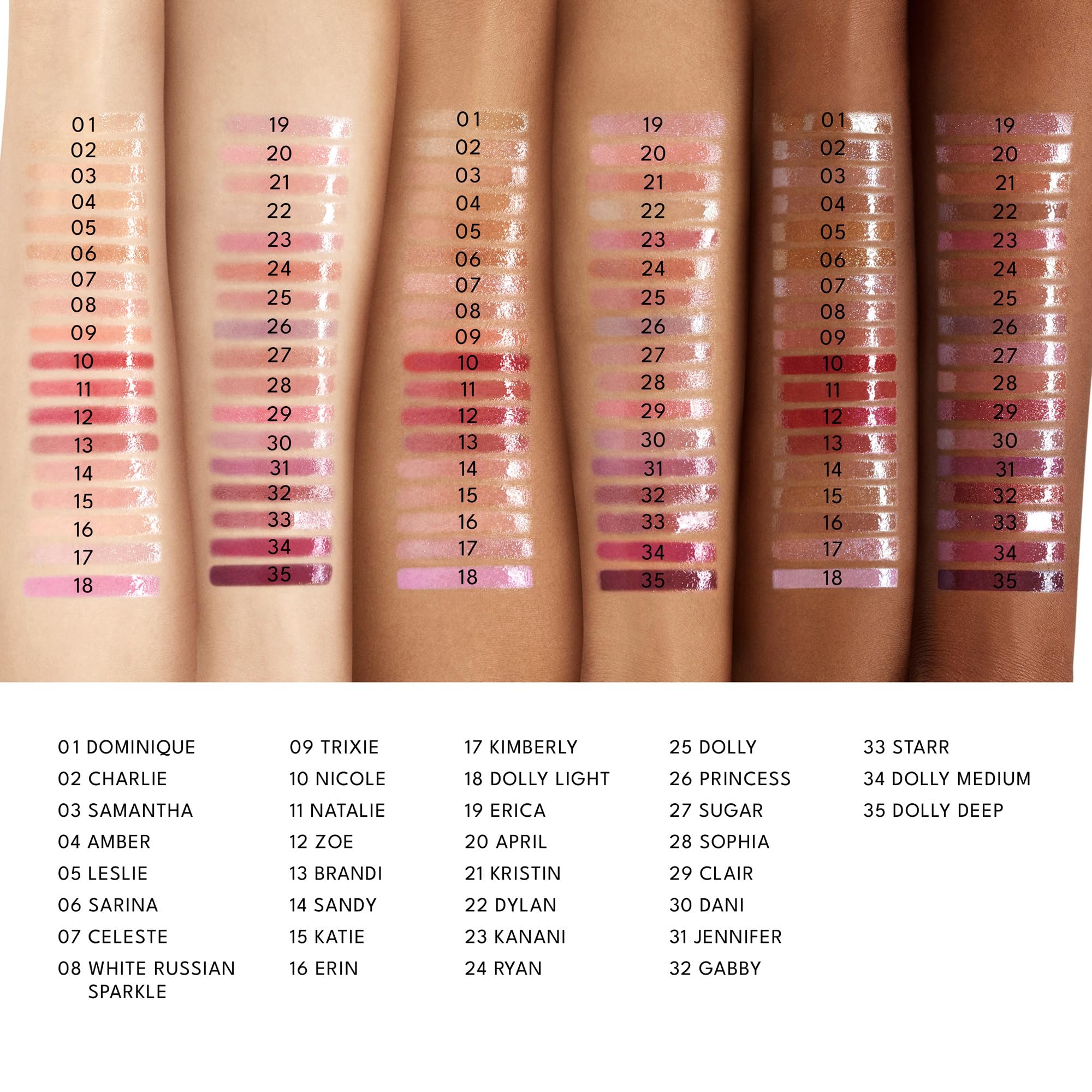 Buxom Emma gloss compatible crayon-levres pour intensifier le look.
