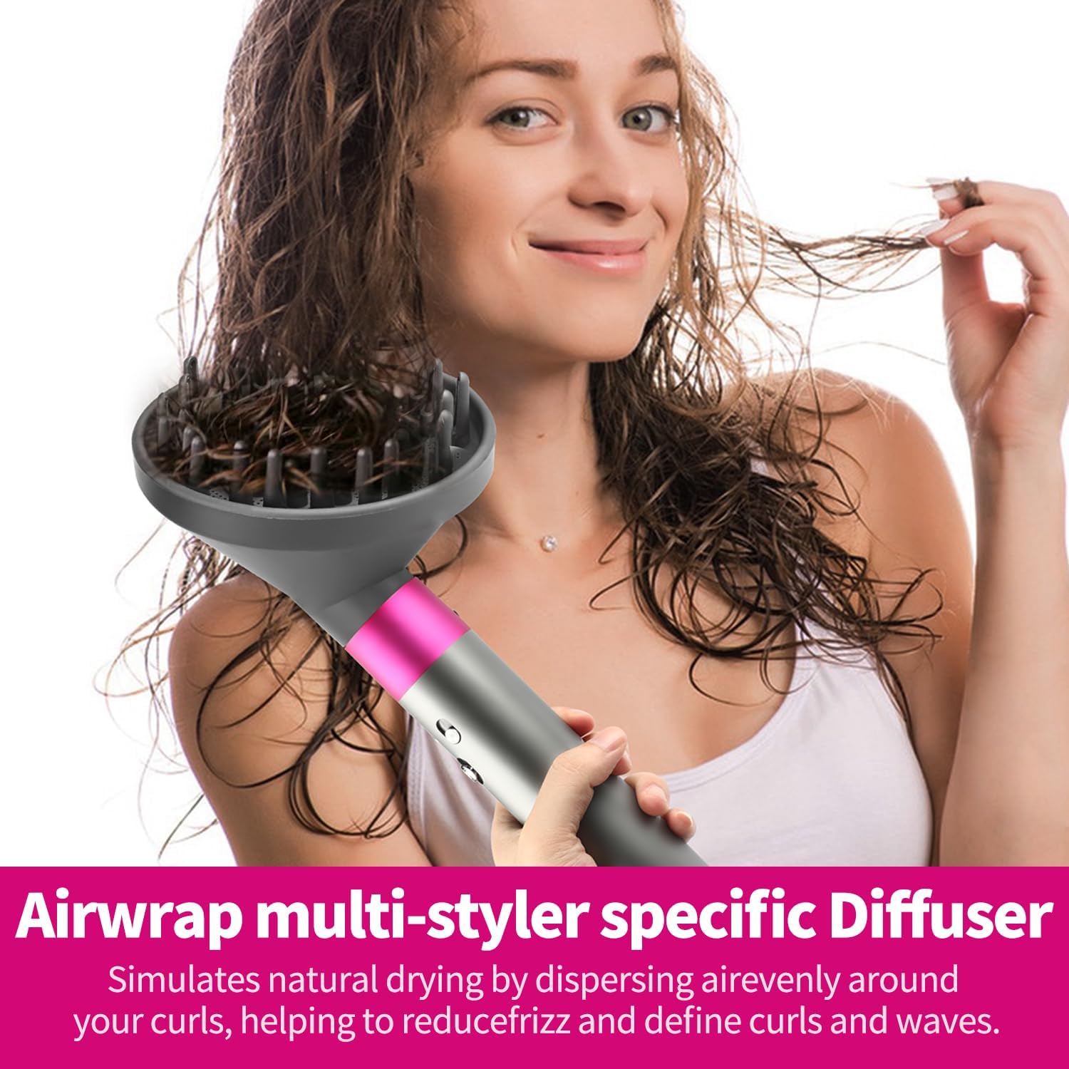 BVACUMHEAD acople-difusor para Dyson Airwrap gris facilita convertir en difusor de secador
