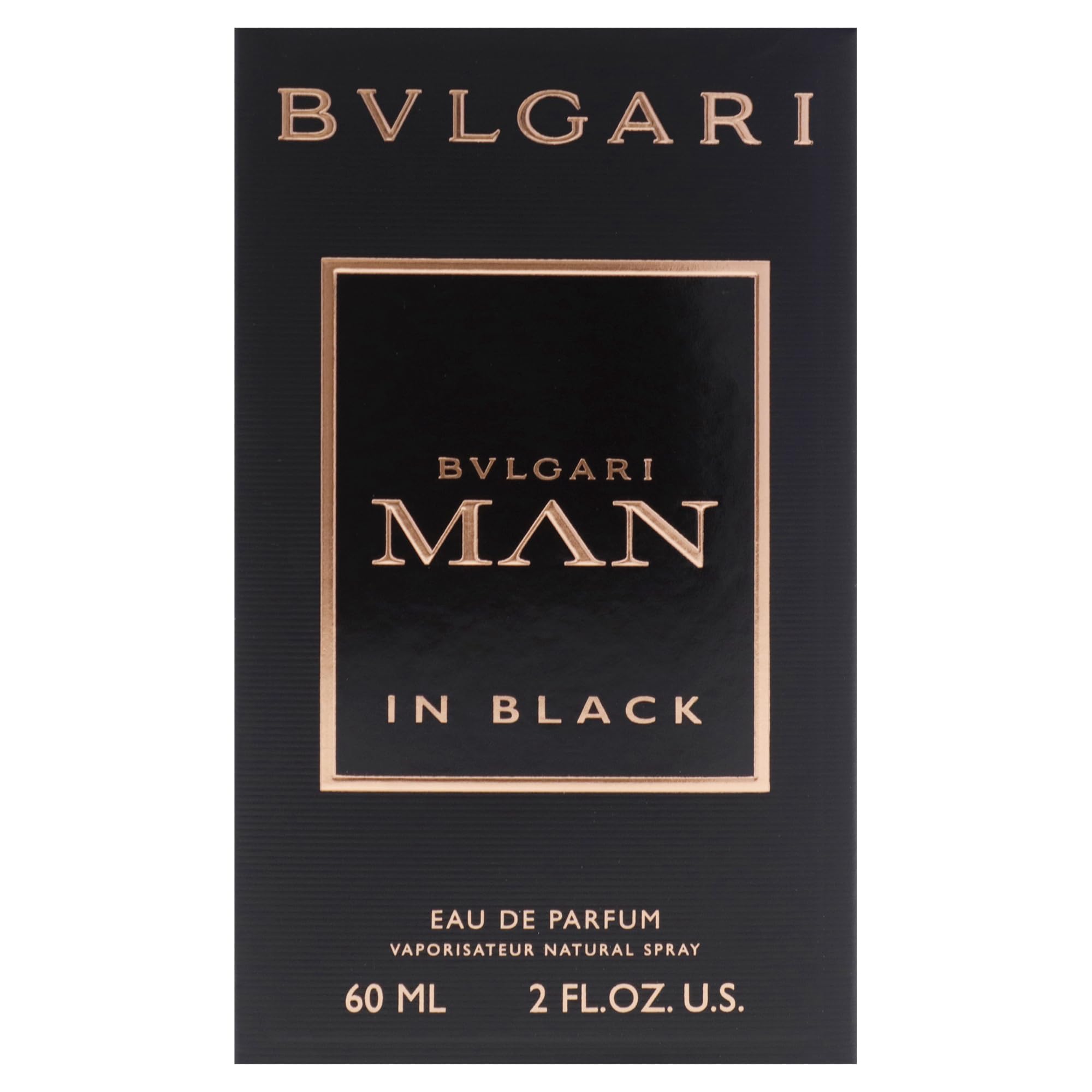 Envase italiano de BVLGARI Man in Black para colección.