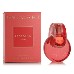 BVLGARI Omnia Coral, botella coral, aroma floral afrutado para uso diario