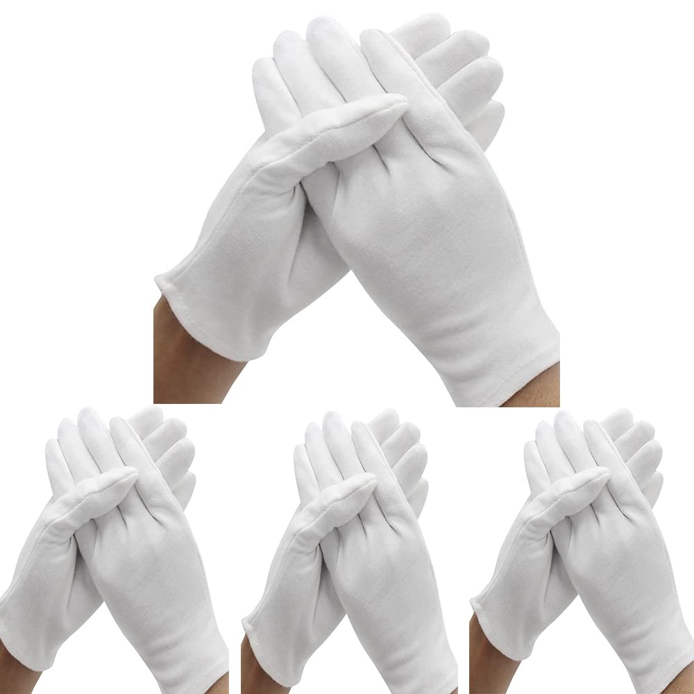 Guantes BWEISSTH de algodón blancos para uso diario suave.