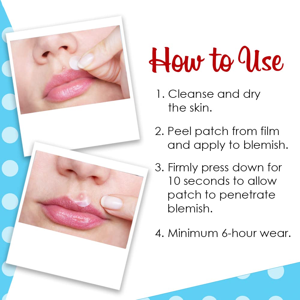 Parche Bye Bye Blemish con aceite de árbol del té e ácido hialurónico para piel sensible.