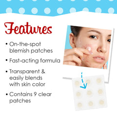 Bye Bye Blemish parche, fácil de aplicar sobre la zona afectada.