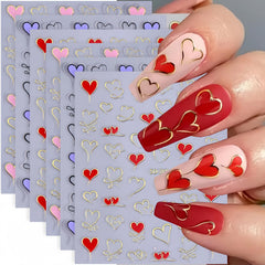 BYJKYEN empaque de corazones para uñas, ideal para looks festivos