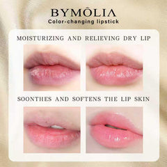 BYMOLIA barra de labios con oro 24K para brillo sutil.