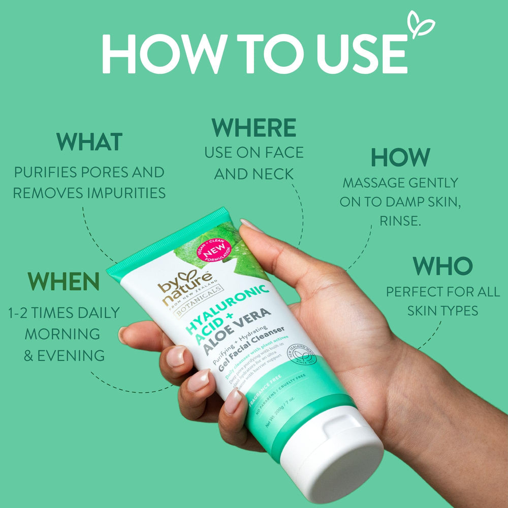 Limpieza profunda de poros con hidratación suave de By Nature.
