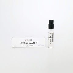 Byredo Gypsy Water, frasco spray muestra, permite probar la fragancia antes de comprar