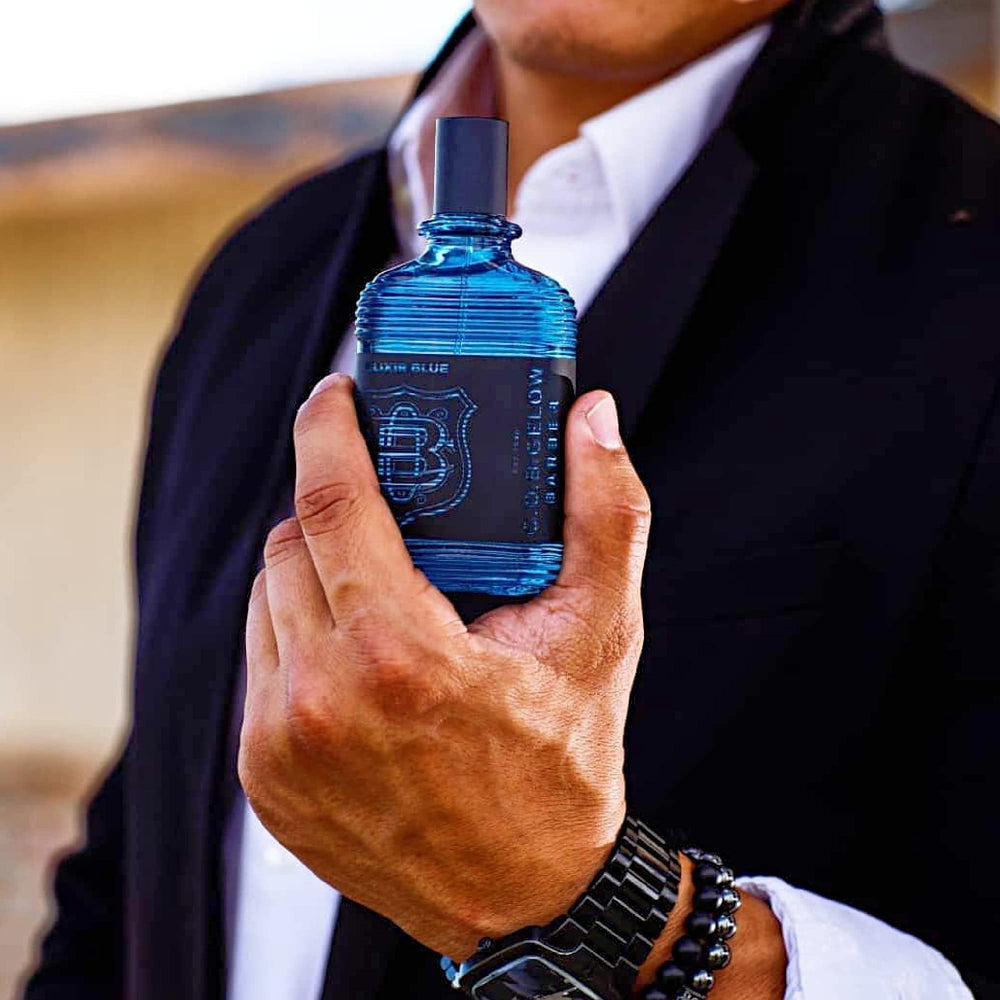 Fragancia marina y aromática de C. O. Bigelow Elixir Blue ofrece sensación fresca para usos informales y profesionales.