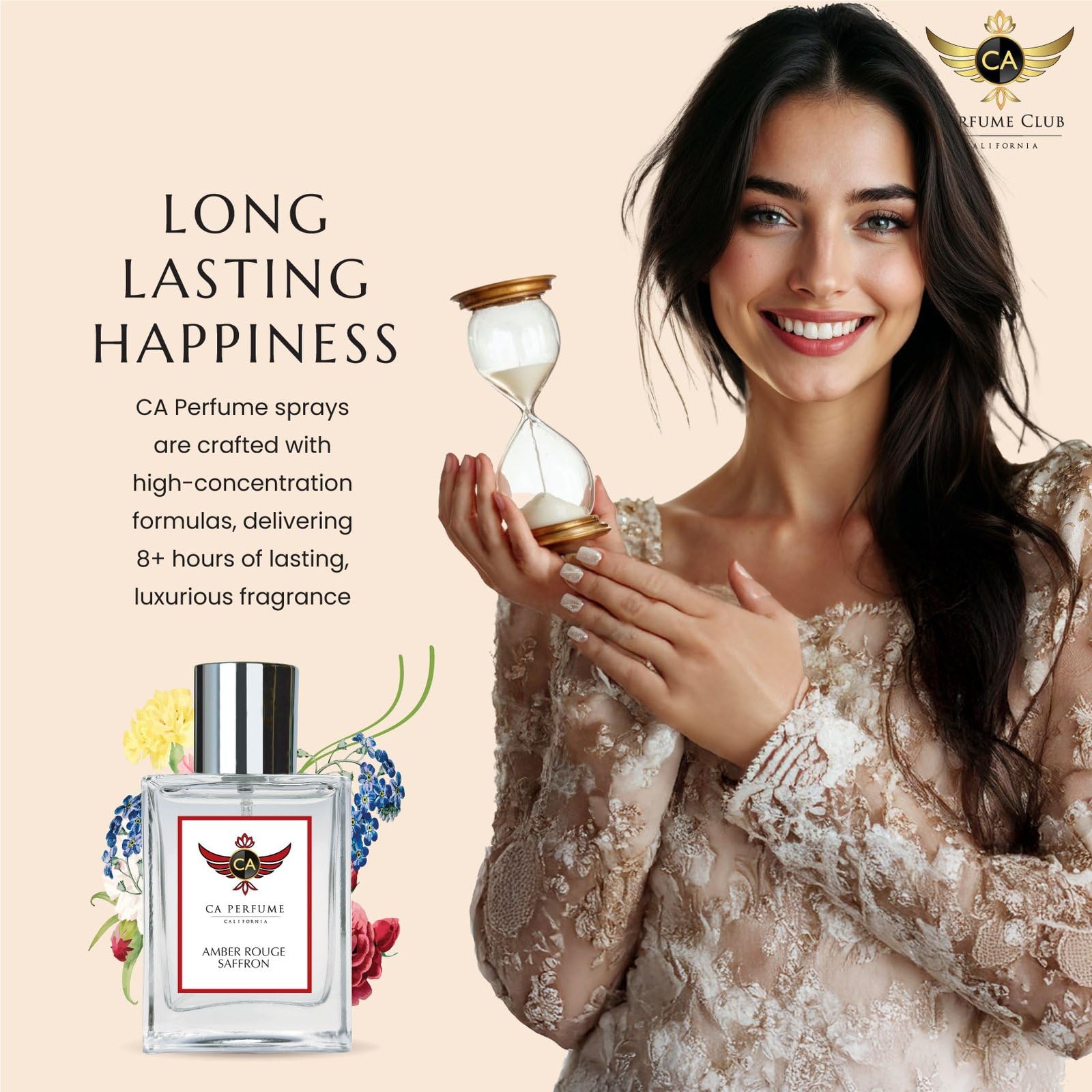 CA Perfume Impression Amber Rouge Saffron, perfecto para uso diurno y diario.