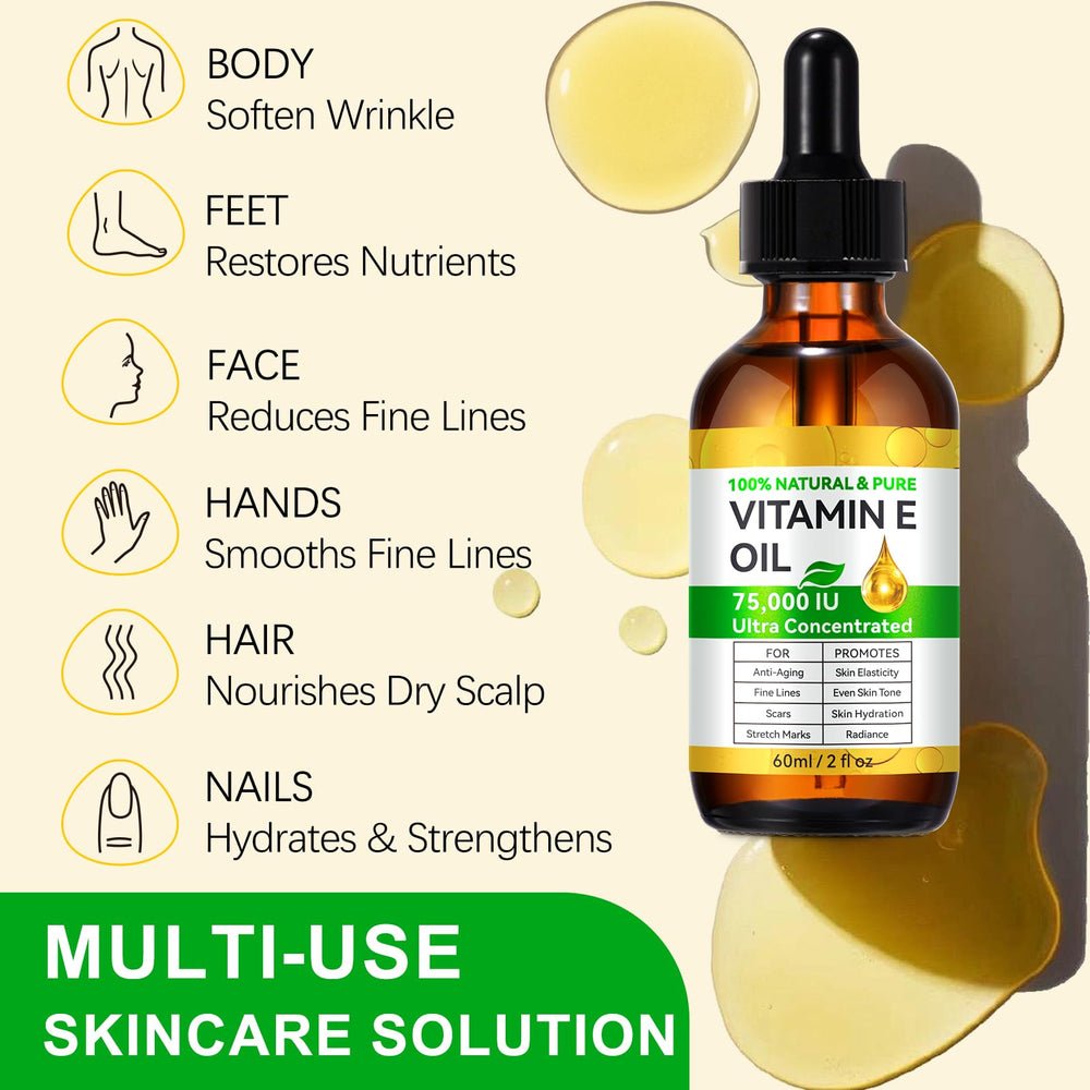 Cacukn Vitamina E, aceite para masaje capilar, hidrata el cuero cabelludo