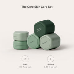 Cadence Core Skincare Set con dos tamaños para rutina diaria