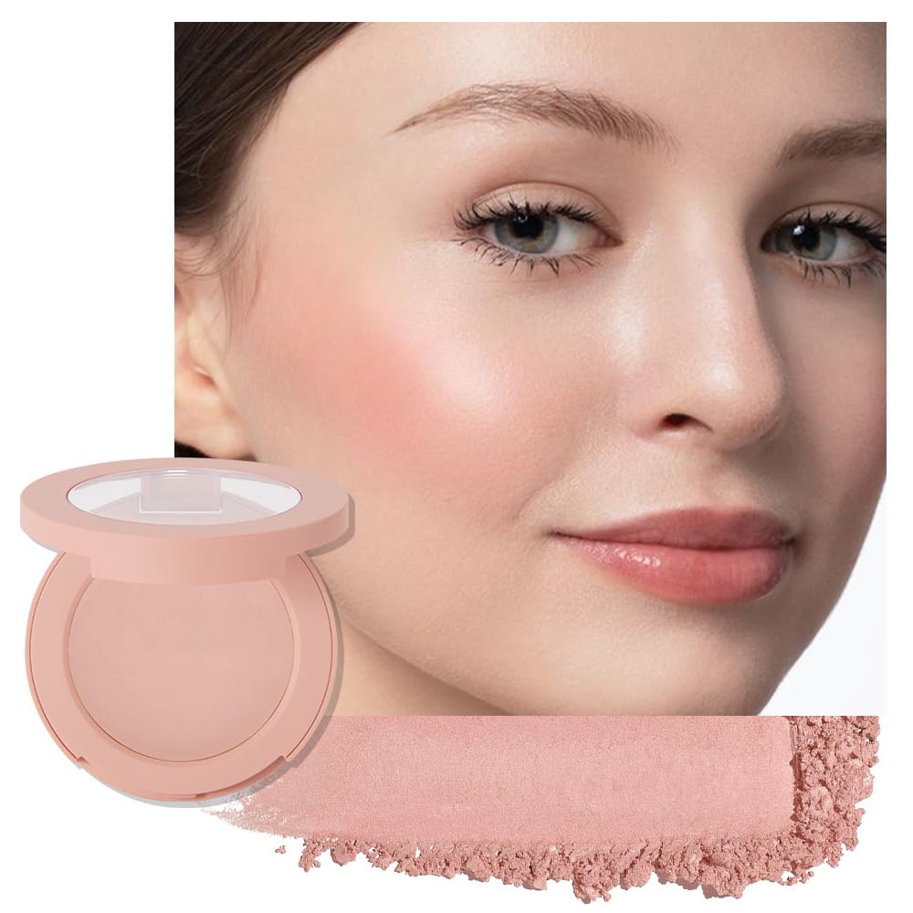CAKAILA rubor paleta rosa durazno, tono suave y acabado natural para todo tipo de piel