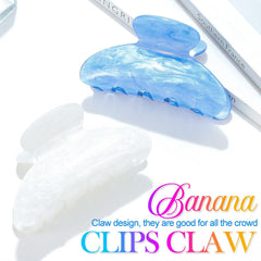 CAKURE clip acrílico azul lago, sujeción estable para cabello grueso.
