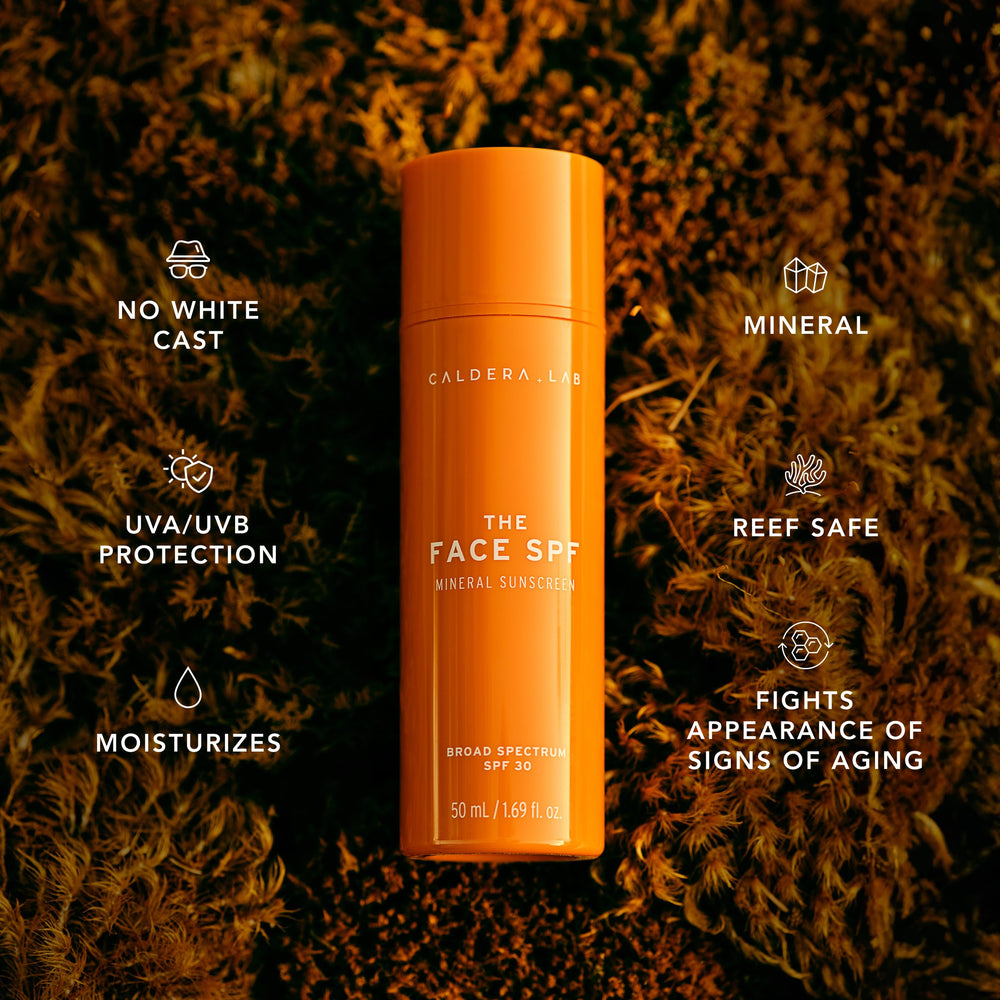 Caldera + Lab The Face SPF, protección diaria para rostro durante actividades al aire libre.