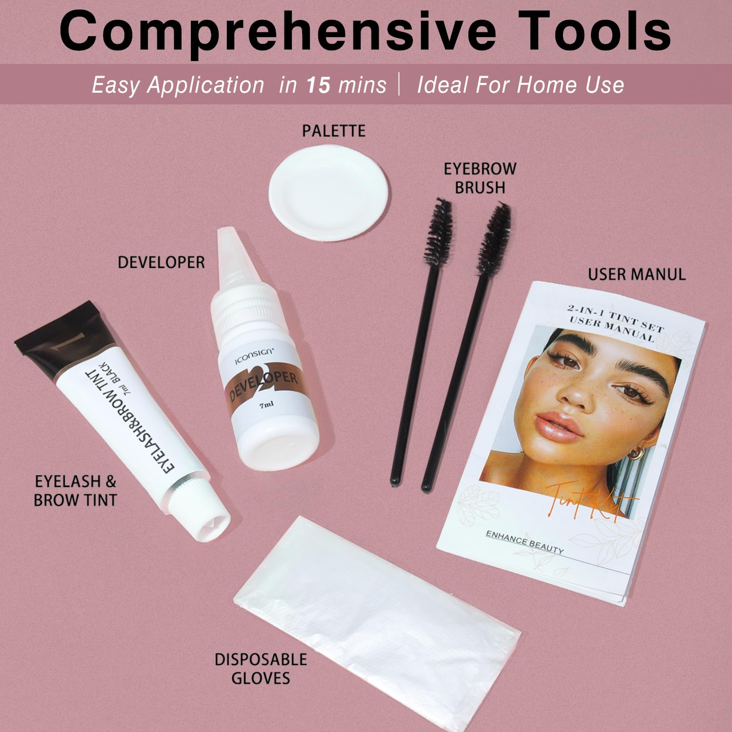 Callmynm Lash Color Kit efecto tras una aplicación ofrece color intenso