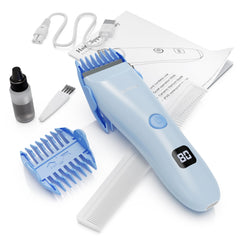 CALMING CLIPPER Step-Up, vista frontal, clipado silencioso para cortes suaves.