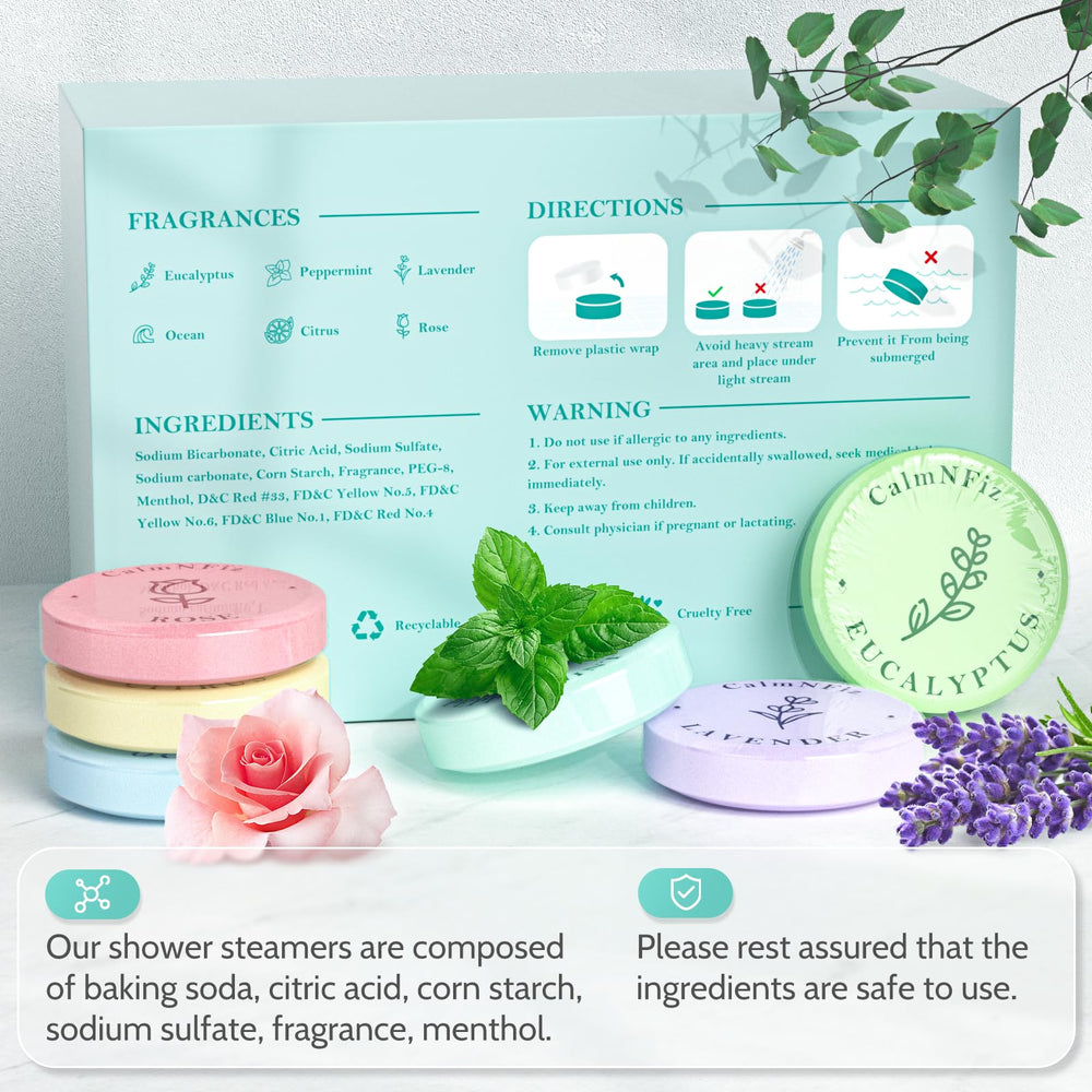 CalmNFiz aromas-set6-sabores: seis fragancias para personalizar cada ducha.
