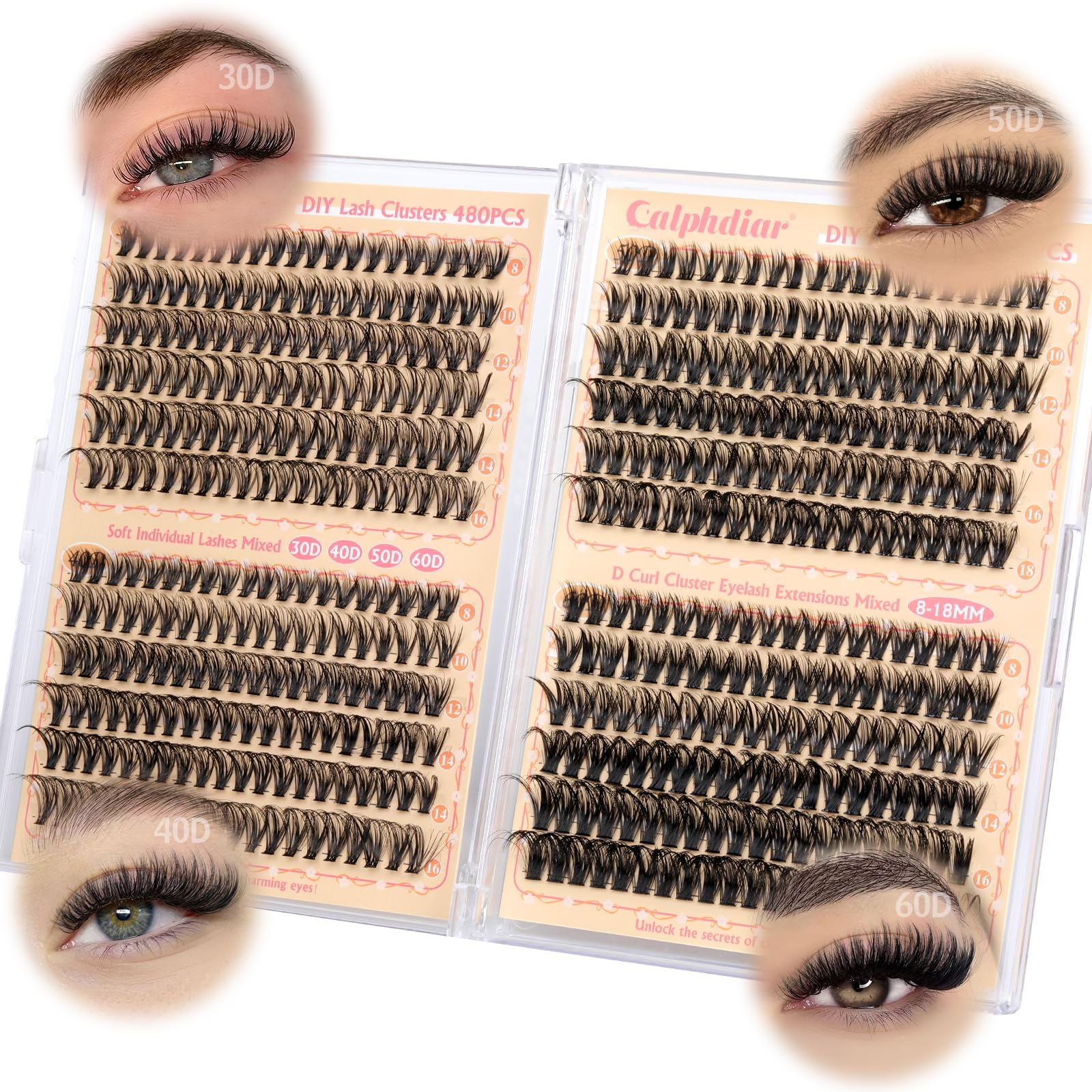 Calphdiar conjuntos de pestañas delicadas para un look natural diario