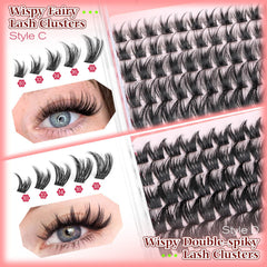 Calphdiar grupos de pestañas finos: efecto deshilachado para un look natural.
