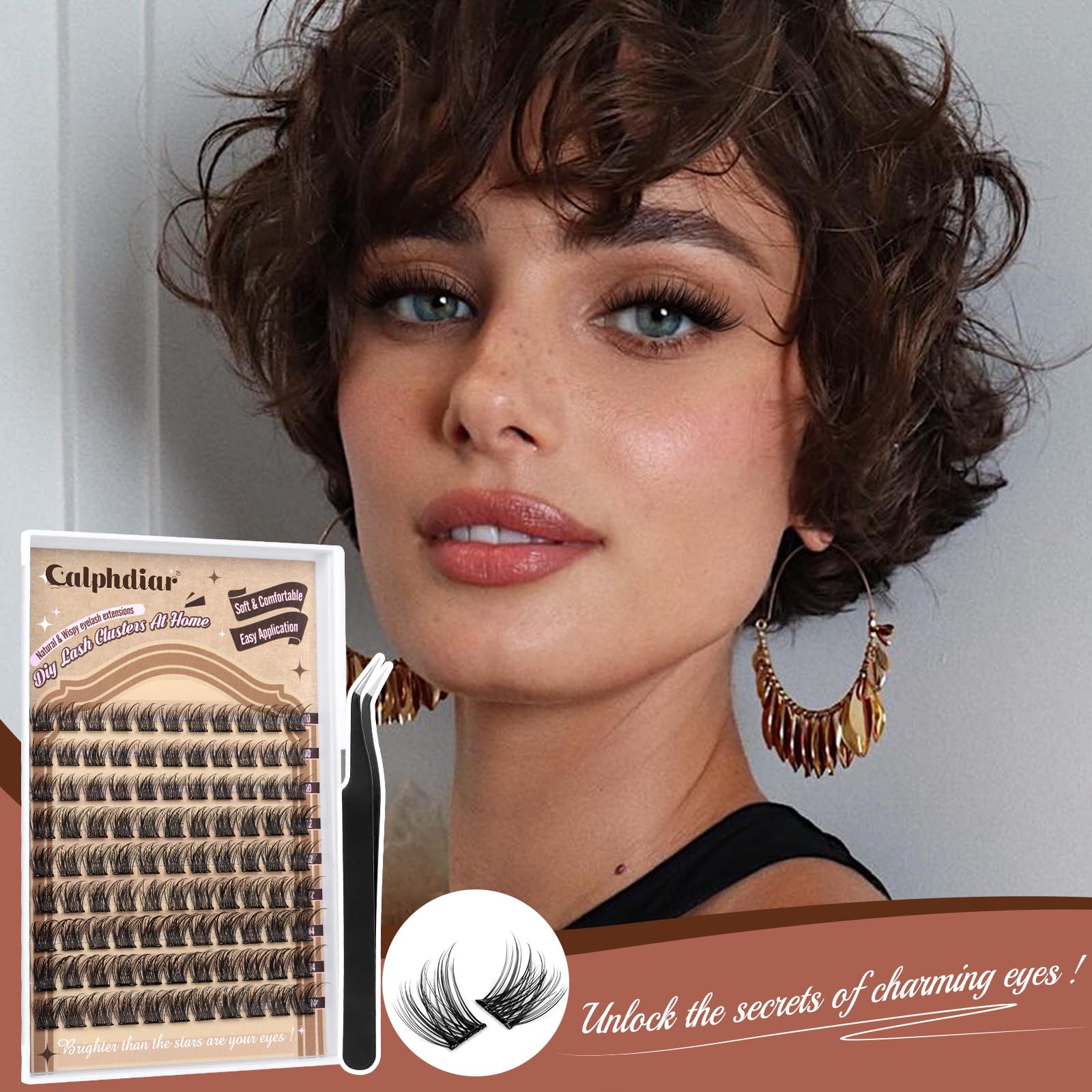 Calphdiar kit de pestañas cluster para looks rápidos.