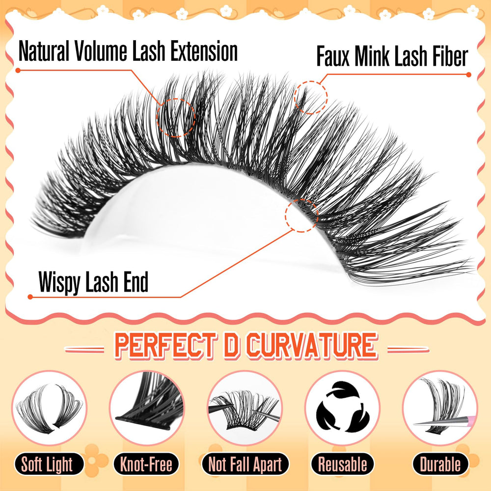 Pestañas calphdiar racimos, ideales para principiantes que buscan un look profesional en casa.