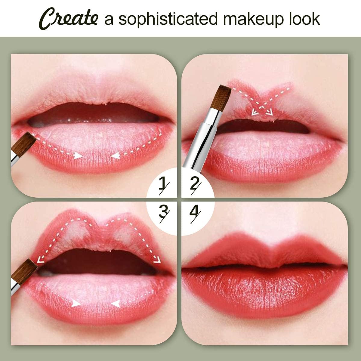 Camdeez Rownyeon brocha labios diseño compacto, ideal para retoques.