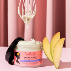 Camille Rose Algae Renew, aplicación en cabello húmedo para desenredar y nutrir.